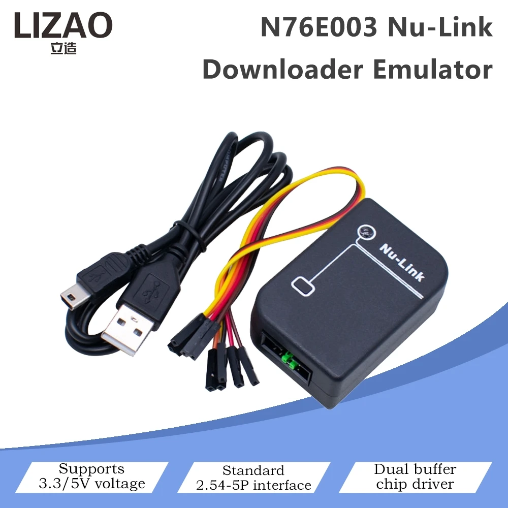 Nu-Link Emulator Downloader Programmer For N76E003 MCU Support 3.3V/5V Dual Voltage Standard 2.54mm 5Pin