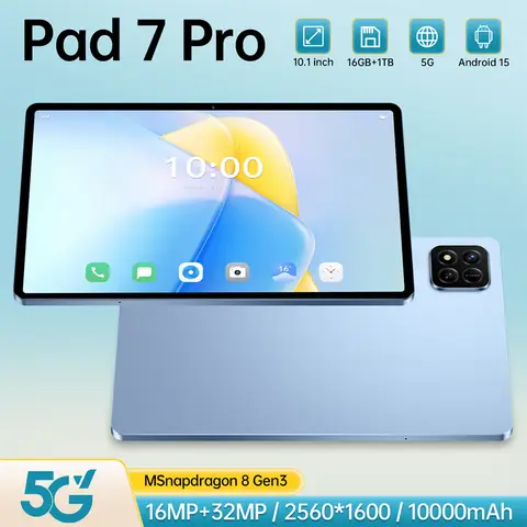 New HOT Pad 7 Pro 10000mAh 22GB+2TB 5G Dual SIM Tablet Android Global Version Original Tablet PC Upgraded Children's Kids Tab