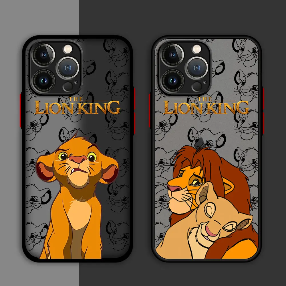 

Lion King Disney Case For Apple iPhone 11 13 15 14 Pro Max 12 Mini 7 8 Plus XR X XS XE 6 6S Skin Feel Scrub Funda Phone Cover