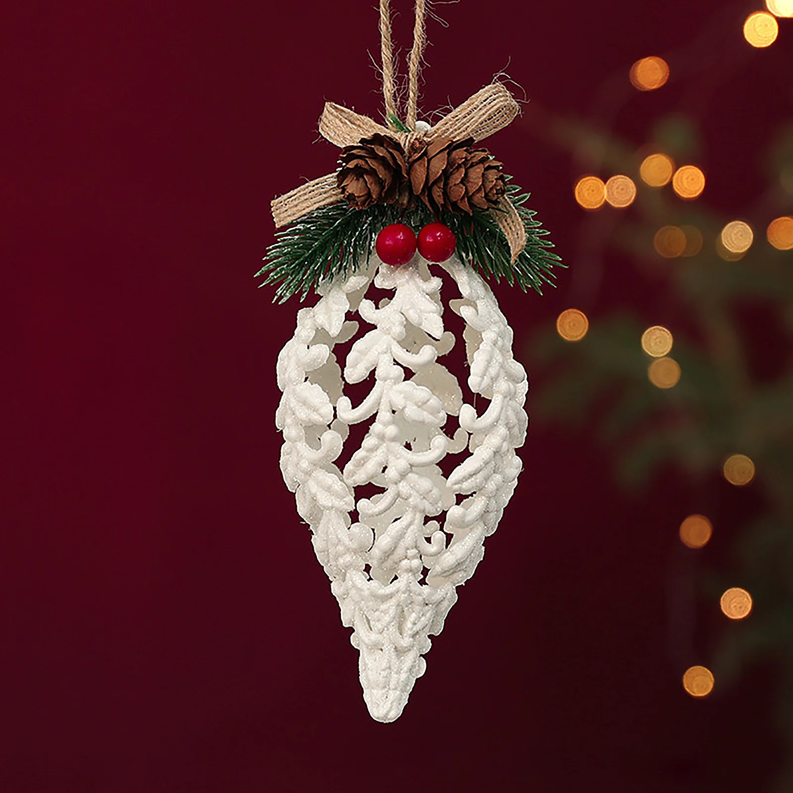 

Ornaments Martin Snail Conch Pendant Pineneedle Pinecone Branches Pendants 14*6cm 2pcs Home Party Craft 17*6cm White Decorations