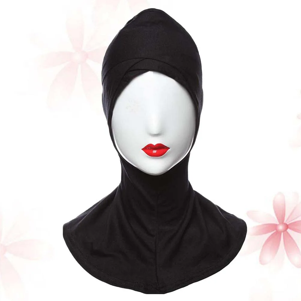 

Мусульманский хиджаб, внутренняя кепка, полное покрытие, регулируемая, легкая, дышащая, из модальной ткани, черная, 46x42 см, исламская шаль для Рамадана