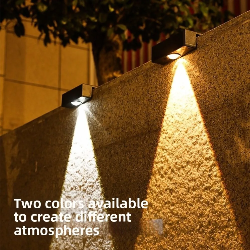 Super Bright LED Solar Garden Lights Waterproof Wall-mounted Wall Mount Lamp Modern Energy Saving Outdoor Wall Lantern