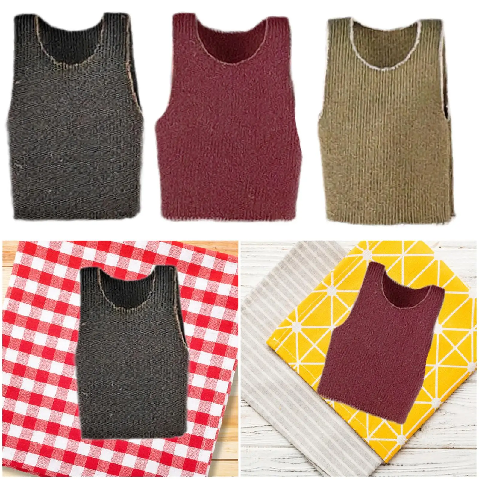 1:18 Vest Photography Props Accessory Handmade Doll Clothes Miniature Clothing Costume for 3.75 inch Doll Model Figures Body