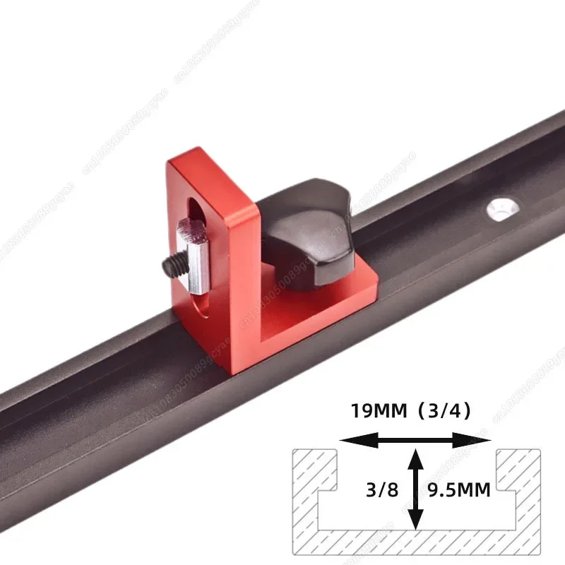 Woodworking T Slot Miter Track Fence Stop T-track Slot Sliding Connector Miter Track Stop Chute Locator Table Saw Rail Connector