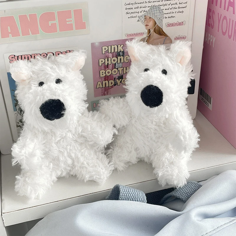 LLavero de peluche de perro para piezas, colgante de mochila de peluche bonito, dibujos animados Kawaii, Día de San Valentín, regalo para niña, 1 unidad