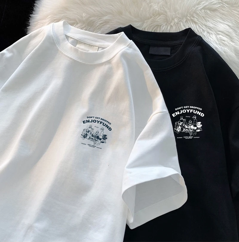 Loose Pure Cotton Half Sleeve Top for Men And Women Summer Fashion Sun Protection Clothing Brand Withdrawn Tailored Goods