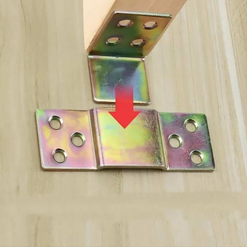 Heavy Duty Metal Bed Rail Brackets Wood Bed Frame Corner Bracket Support Connector Hardware Kit for Beds Sofa Furnitures Hings