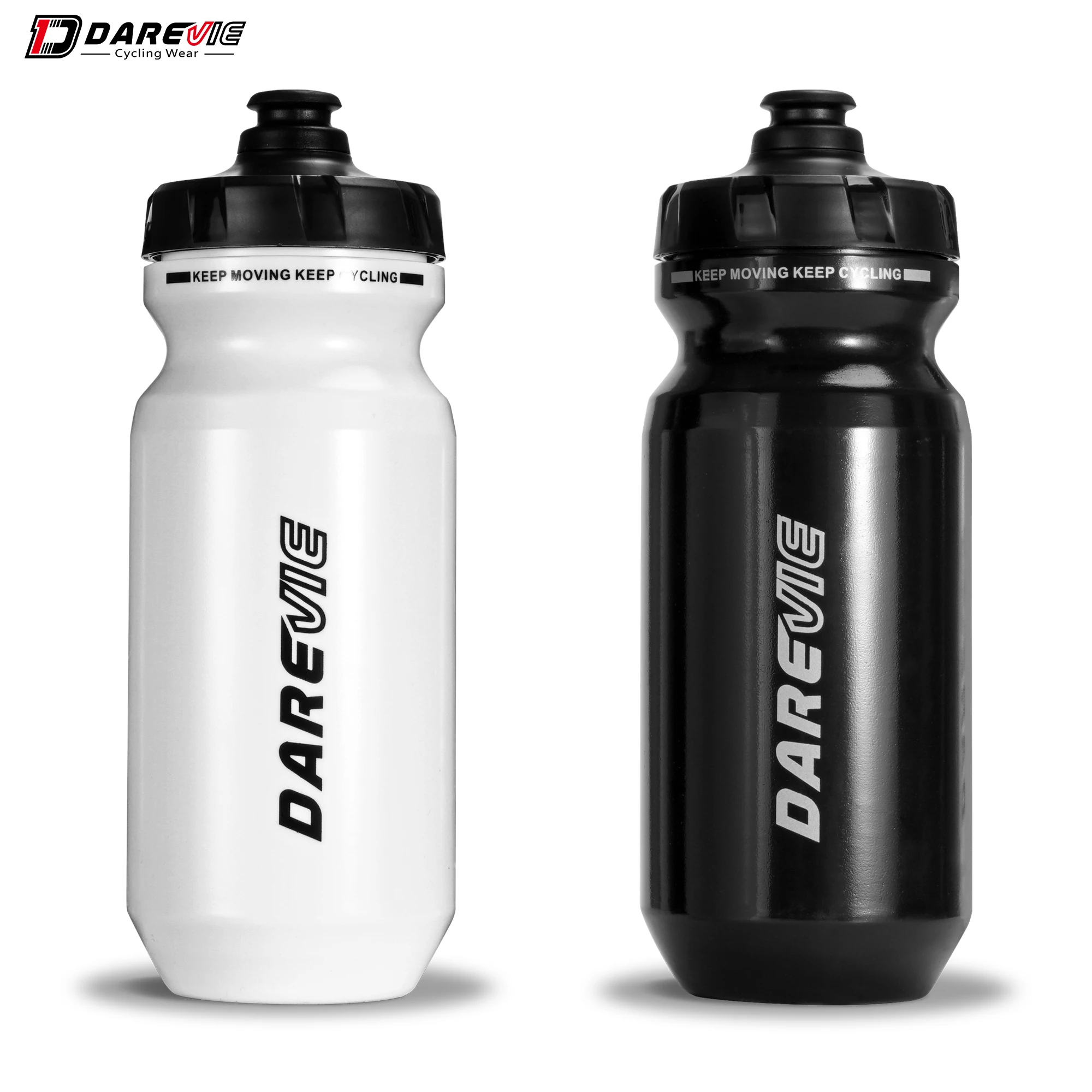 DAREVIE-botella de agua para ciclismo, 600ml, sin BPA, PP5, Material PP de grado alimenticio, bebida rápida con una mano, antideslizante