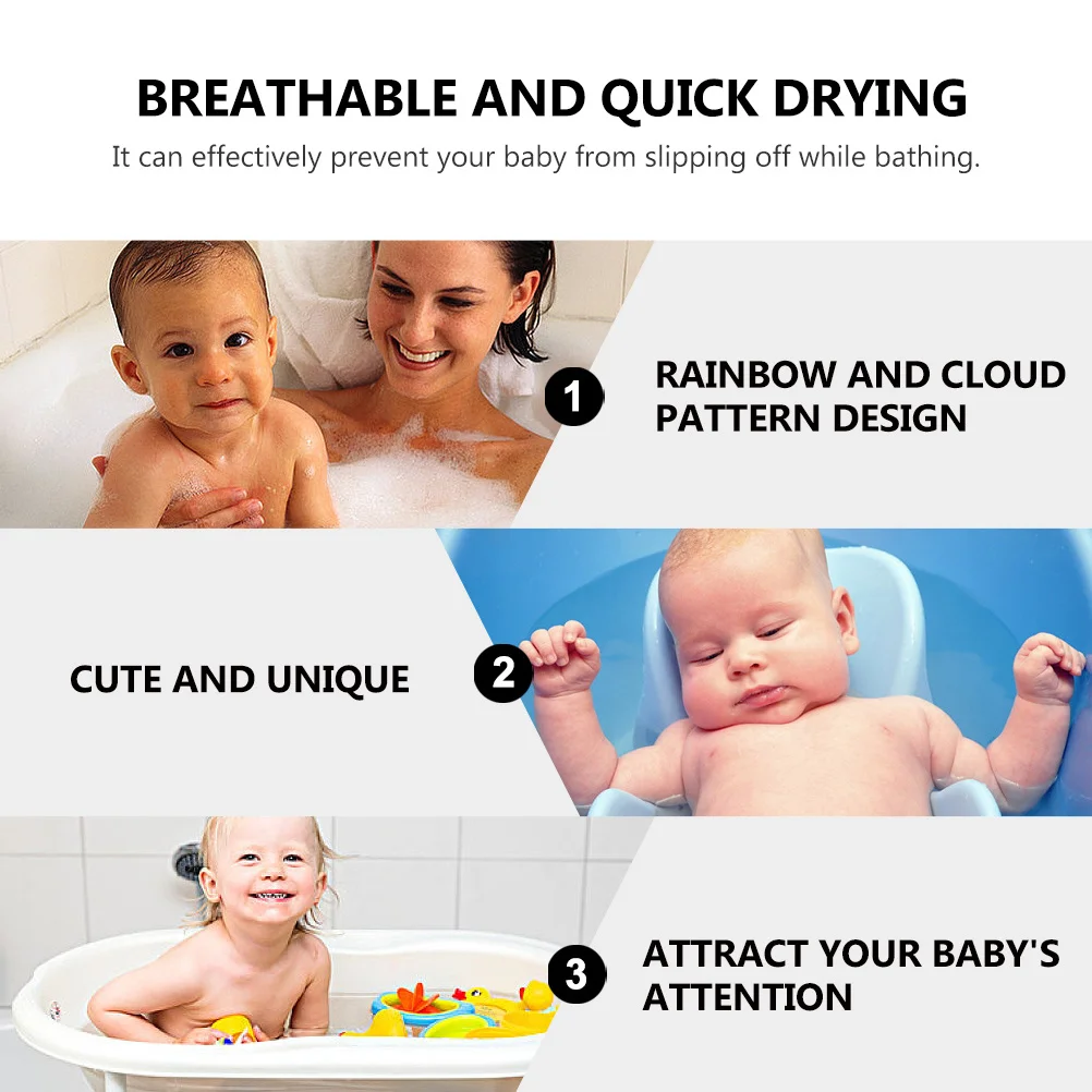 

1Pcs Anti-Slip Bath Mat for Cloud Pattern Infant Bathing Pad Lightweight Breathable Bathtub Sling Shower Lounger