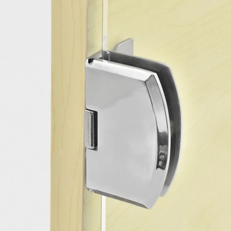 Cabinet Glass Hinge Display Cabine Furniture Glass Hardware Silver Zinc Alloy Bookcase High Quality Home Use Household