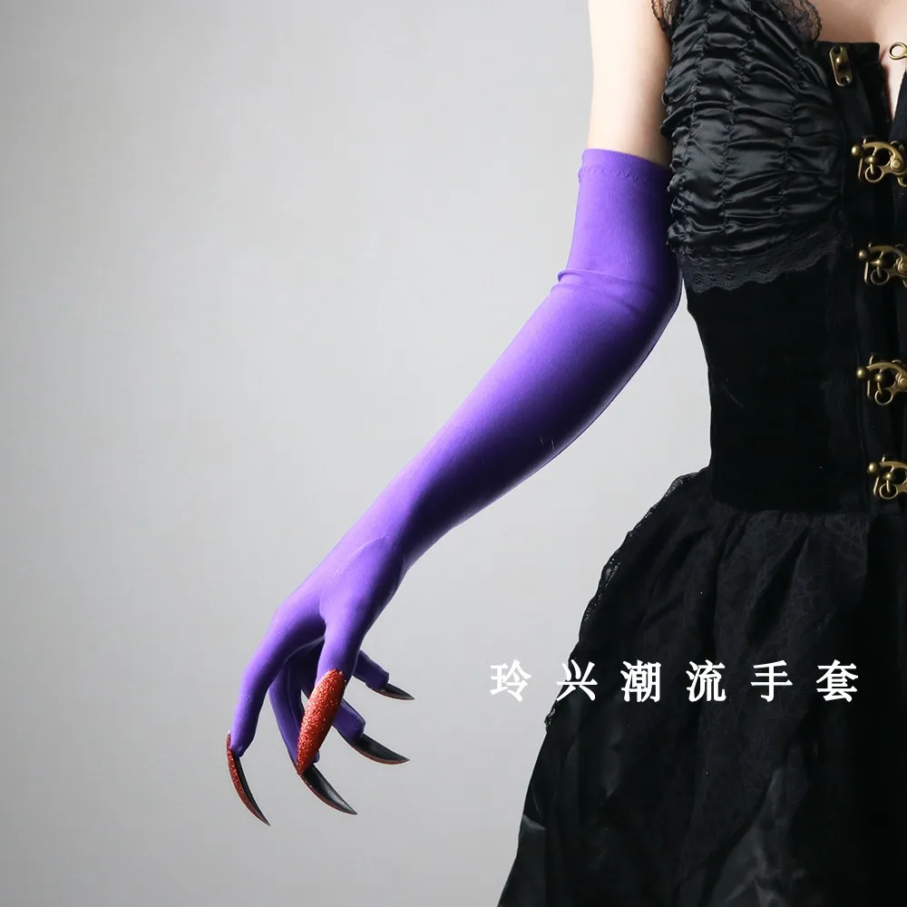 Nagelhandschuhe, lange Geisterkrallen, schwarz-grün, Dämon, Halloween-Party, Cosplay, Kleidung, Accessoires, Requisiten, Hexe, Gothic, elastisch, dehnbar – Detail 19