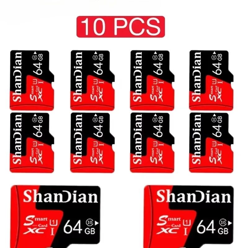 10 PCS LOT Original Memory Card 128GB Mini SD Card 64GB 32GB 8GB Class 10 High Speed Micro TF Cards For Phone/PC Storage Devices