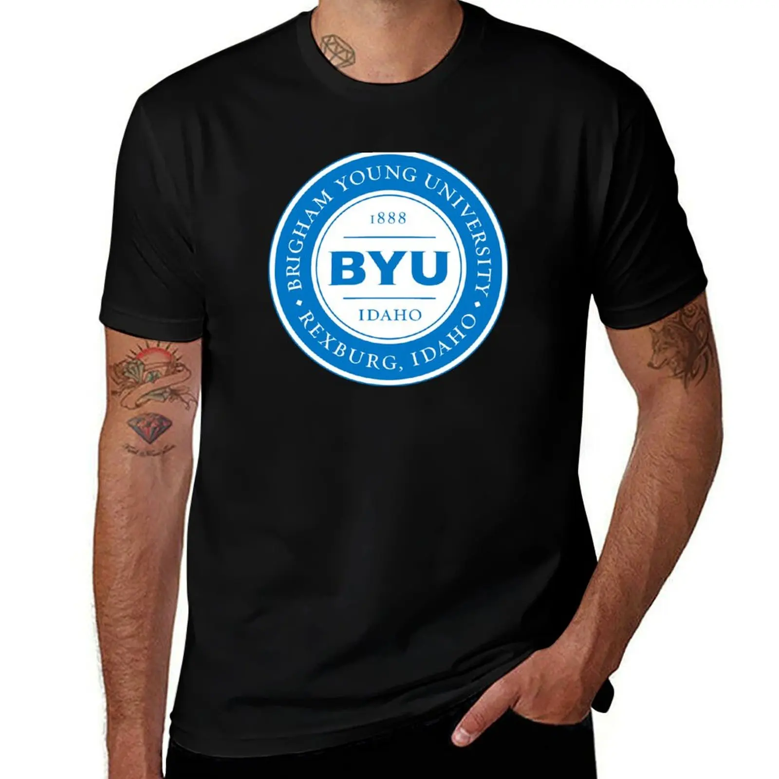 

B Young College Idaho T-Shirt men t shirt cotton 100% anime t shirts for man man t shirt cotton high quality T-Shirt