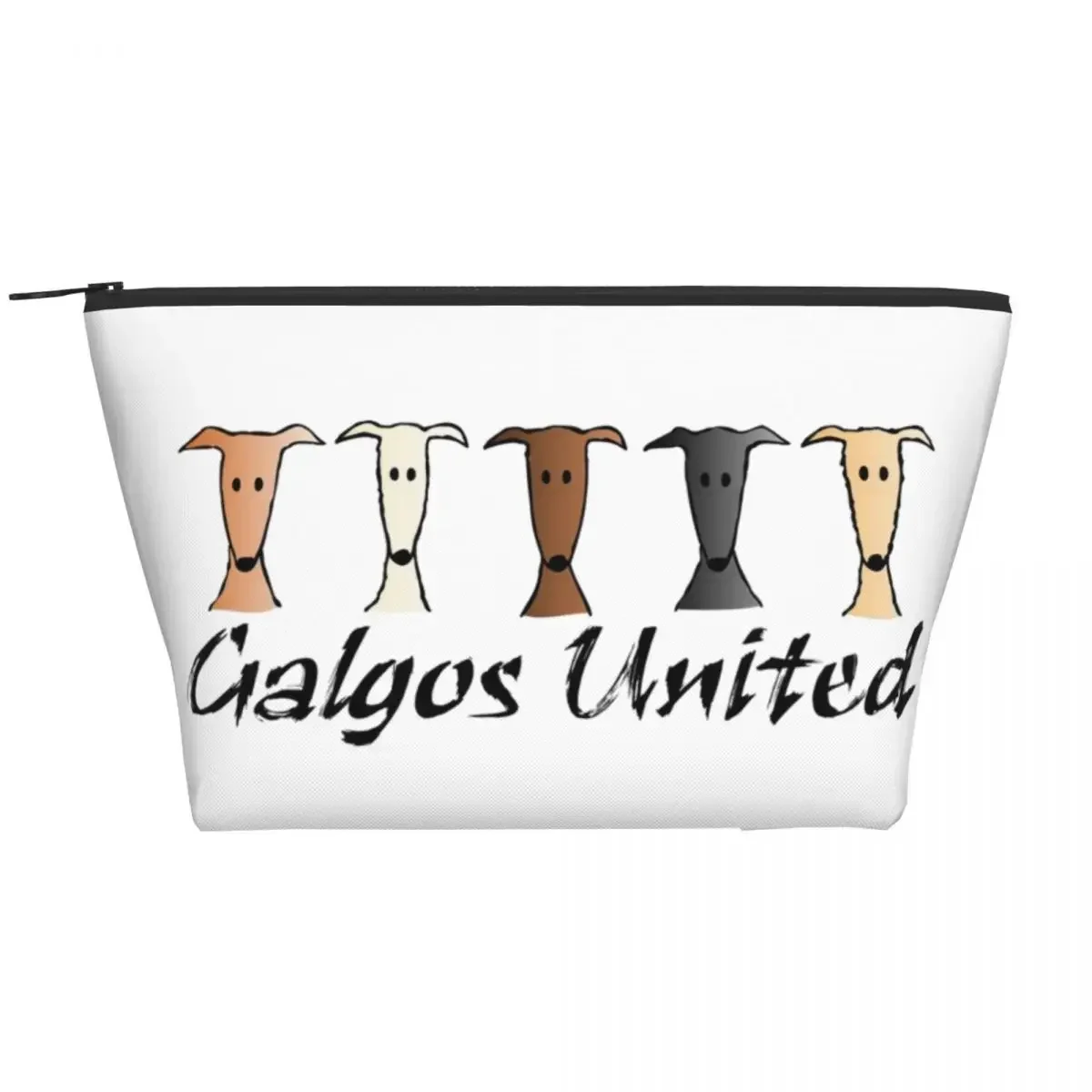 Galgos United Greyhound Makeup Bag for Women Cosmetic Bags Travel Toiletry Storage Pouch Organizer Dopp Kit Box