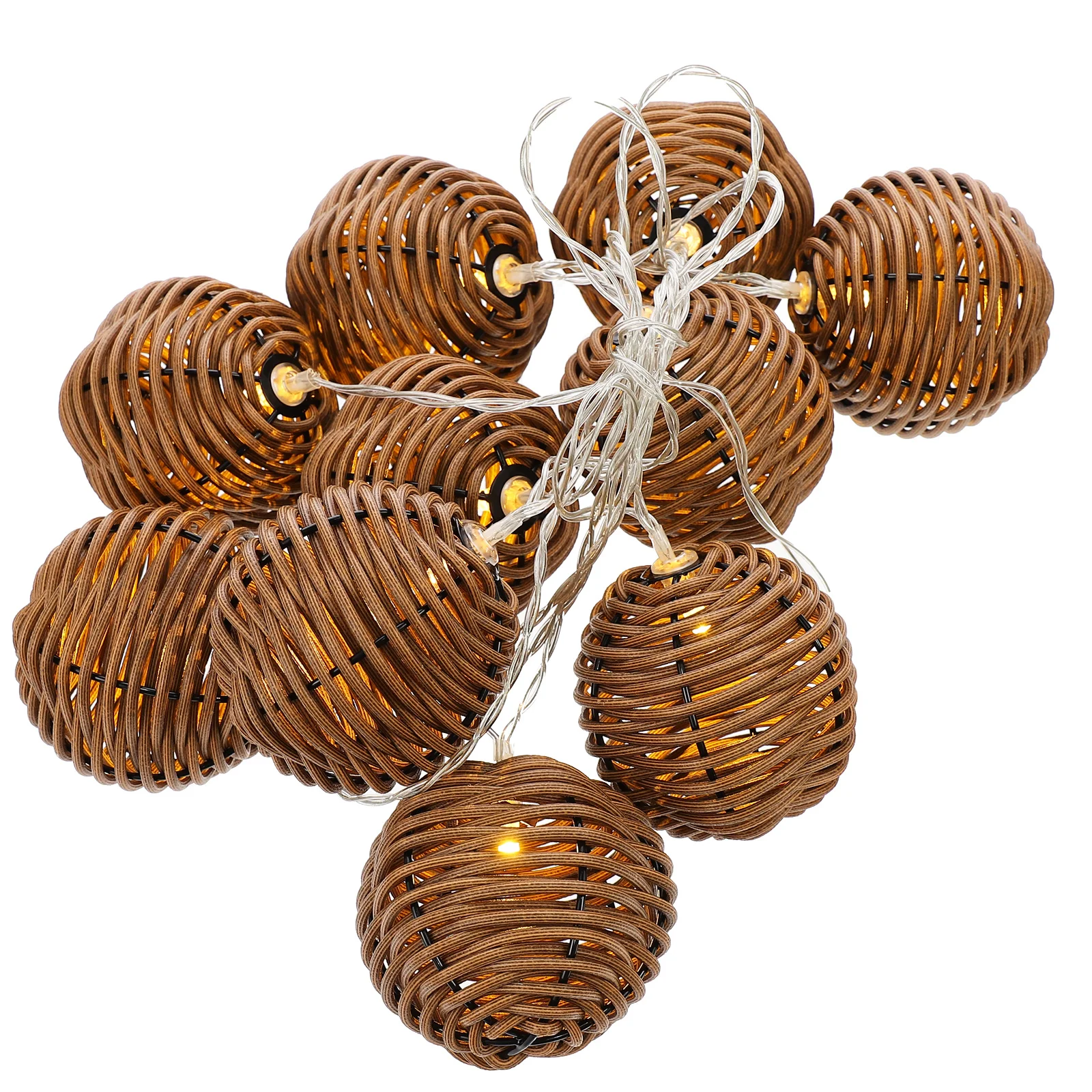 1Set LED Decorative Lamp String Simulation Rattan String Light Light Decoration Warm Atmosphere