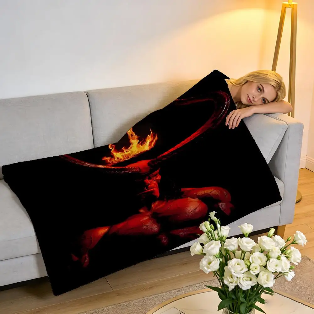 

Плед Hellboy из короткого плюша высокой плотности, мягкий, для дивана и комнаты с кондиционером.