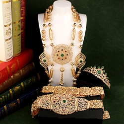 New Morocco Luxury Bridal Jewelry Set Gold Plated Caftan Jewelry for Femme Ethnic Mother Day Gift Accessories for Women Set