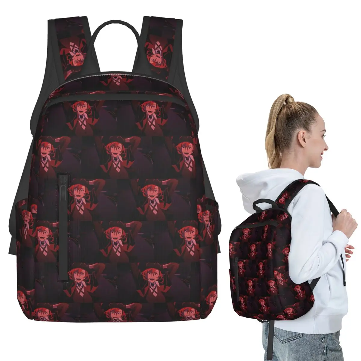 

Bungou Stray Dogs Chuuya Nakahara Backpack Student BookBag Children School Bag Computer Shoulder Bags Boys Girls