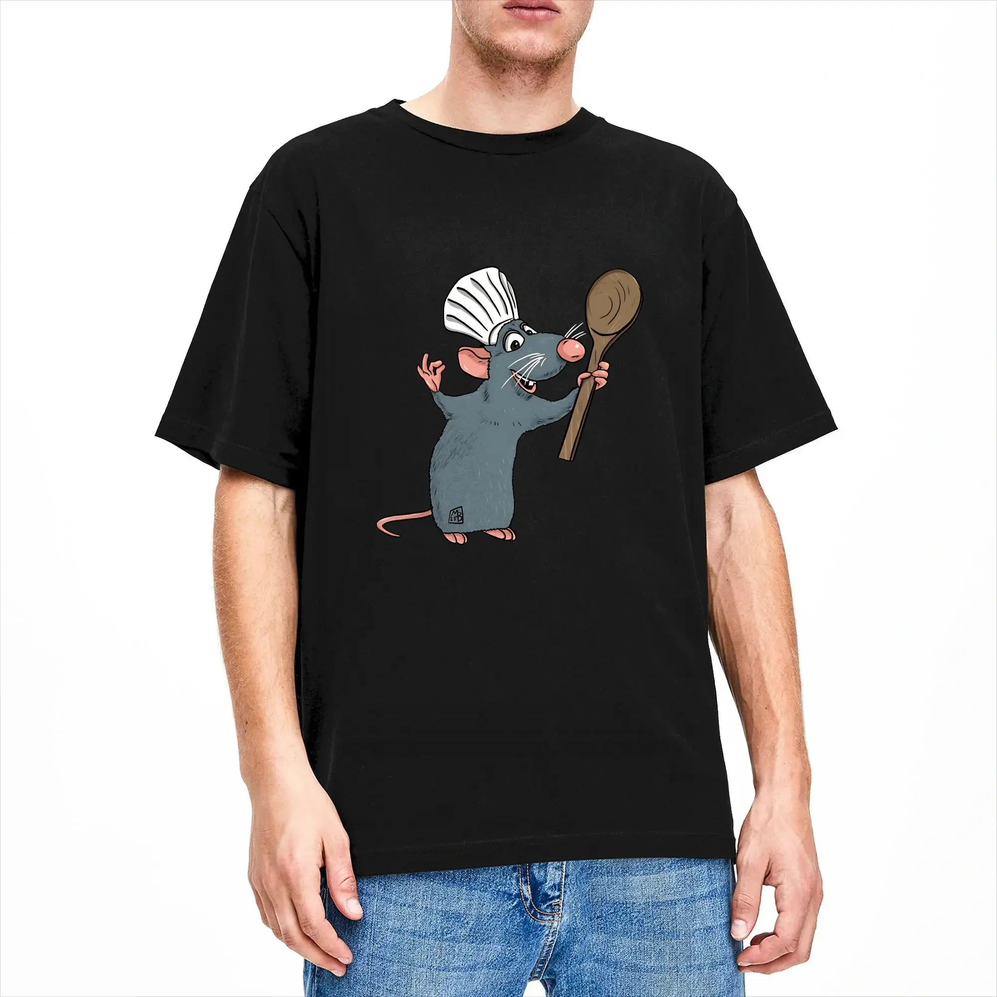 Ratatouille Just a Pinch T Shirt Men 100% Cotton Unique T-Shirts Round Collar  Tees Short Sleeve Clothing Printing