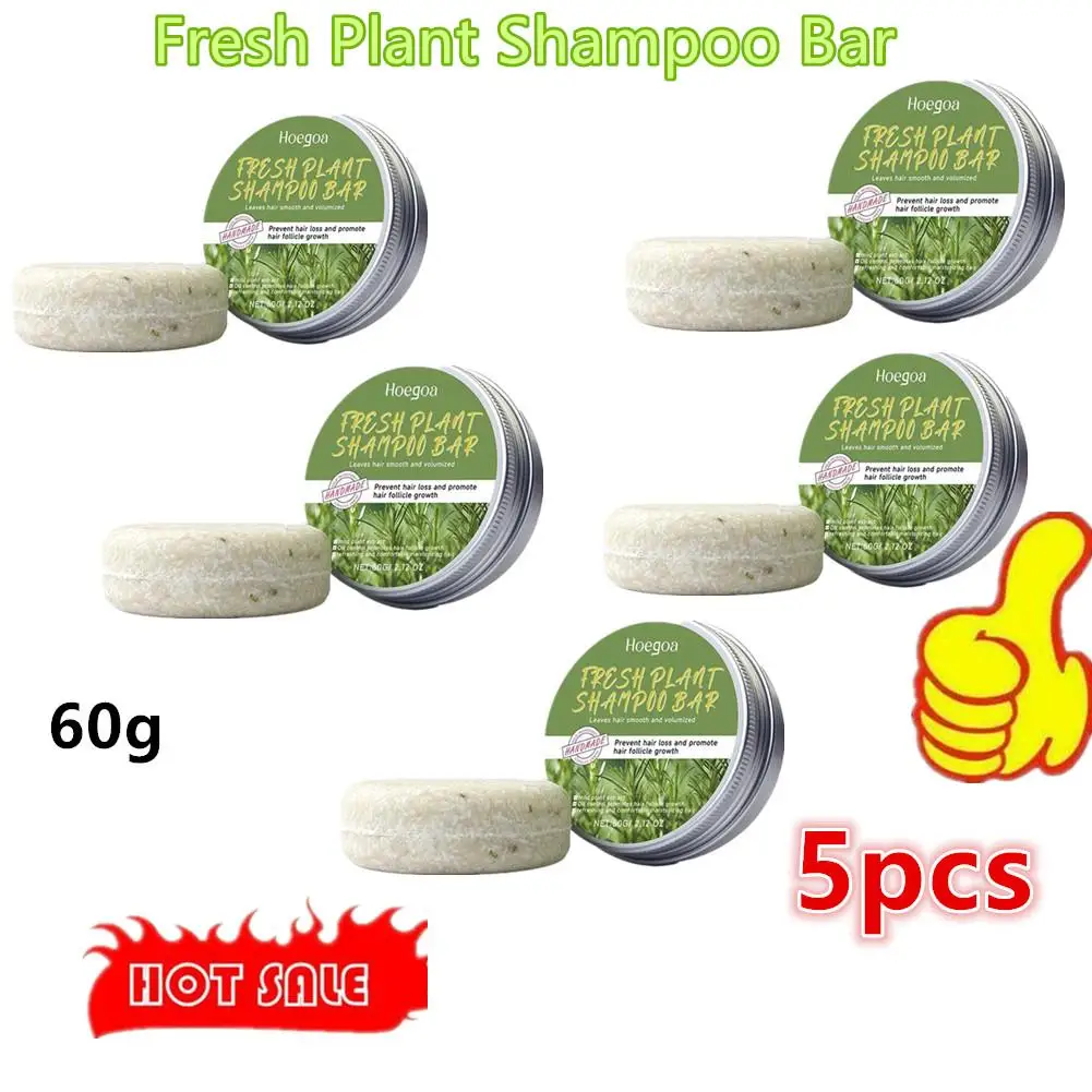 

5PCS Rosemary Hair Loss Shampoo Soap Deep Cleansing For Hair & Scalp Massage,Strengthen Hair Roots Dry Damaged Hair Treatment So