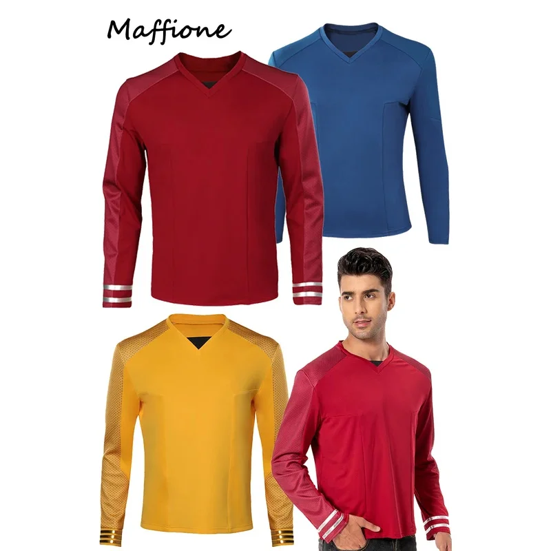 

Christopher Pike Spock Cosplay Tops Fantasy TV Space Travel Costume Disguise Roleplay Fantasia Outfits Male Halloween Men Cloth