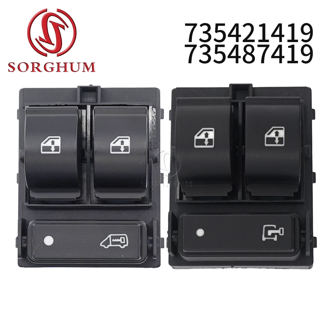 SORGHUM 735421419 735487419 Car Auto Window Triple Switch Button For Peugeot Boxer II Fiat Ducato Doblo Kasten Citroen Jumper II