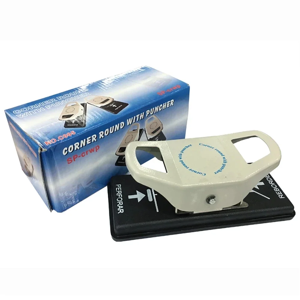 Manual Dual Use Slot Flat Hole Puncher Corner Round With Puncher R6.5 Corner Cutter for PVC ID Card Photo Paper Badge
