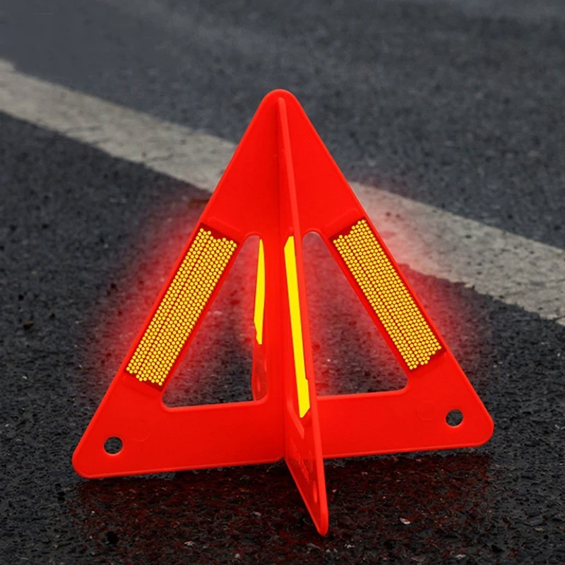 Foldable Solid Standing Car Emergency Reflective Traffic Warning Triangle Sign Tripod