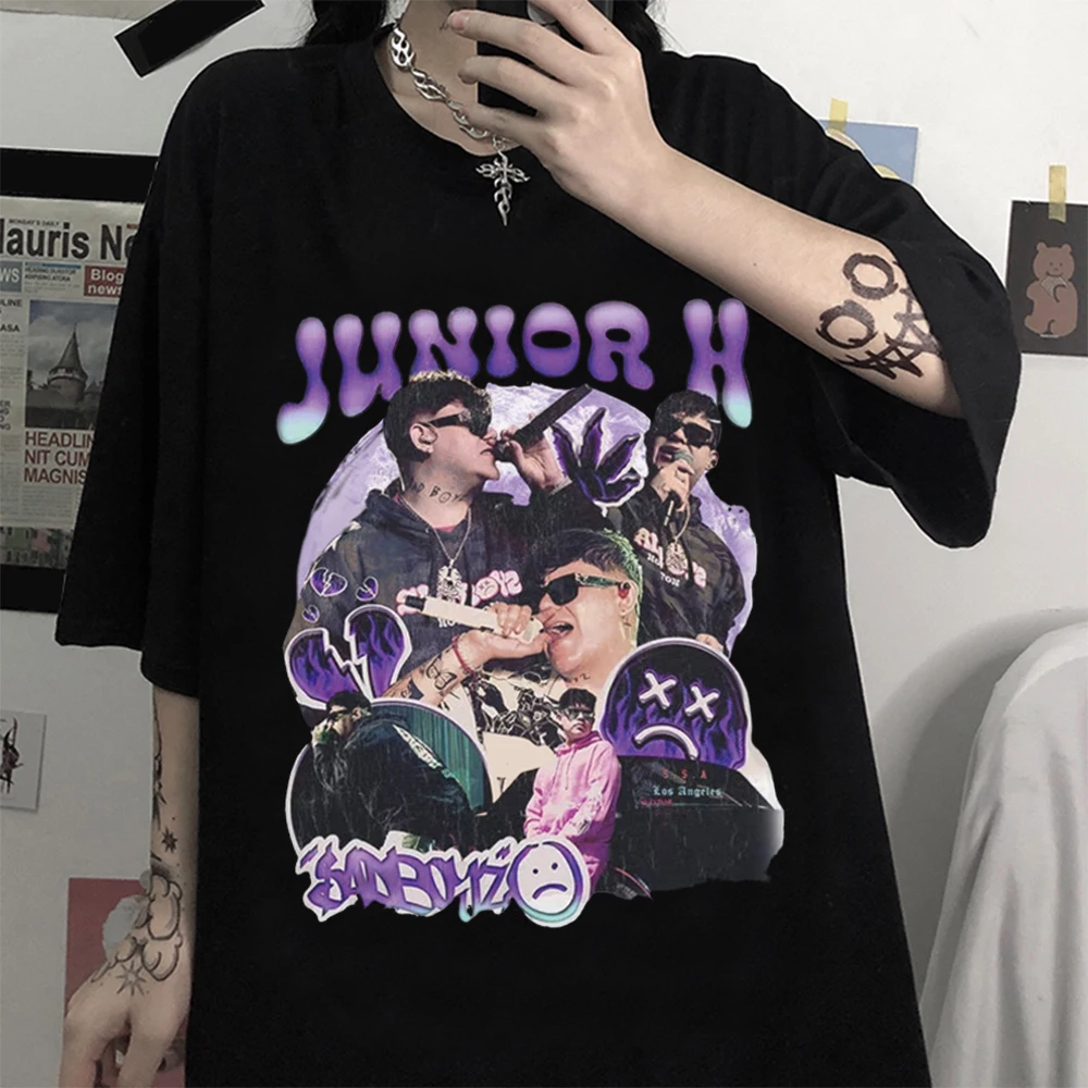 

Junior H Sad Boyz T-Shirts Woman Man Short Sleeve Fashion Y2K T Shirts for Fans Gift Harajuku