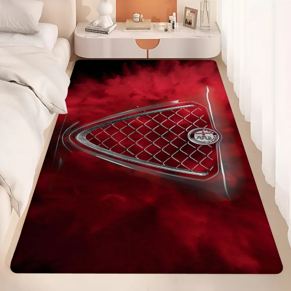 Alfa R-Romeo Logo Door Mat Washable Non-Slip Living Room Sofa Chairs Area Mat Kitchen Toilet Rug