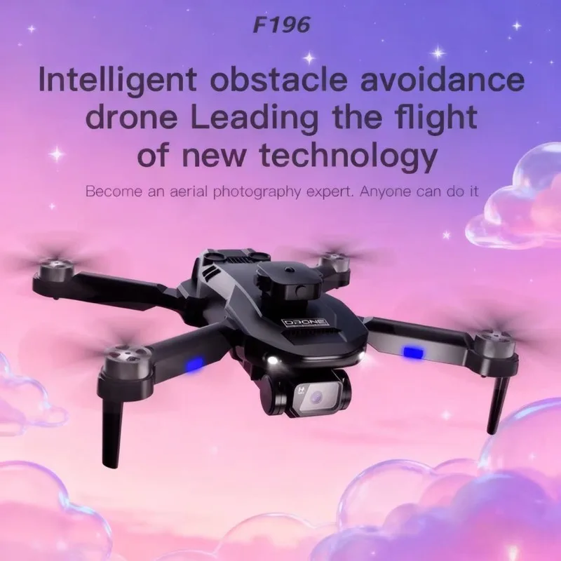 

Selected F196 professional drone, with high-definition dual cameras, brushless motor, intelligent obstacle avoidance, optical fl
