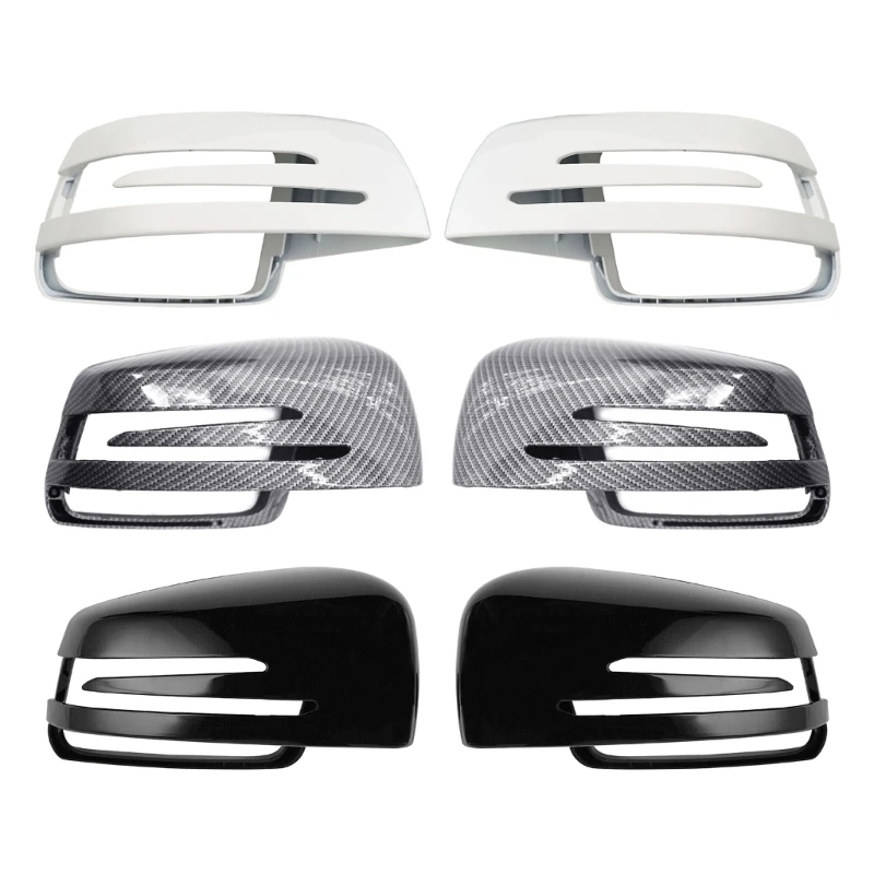 Car ABS Pastes Side Doors Mirror Cover For Mercedes W204 X204 W212 W221 Auto Exterior Accessories Sides Rearview Cover