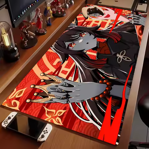 1pc Genshin Impact Hu Tao Mouse Mat Desk Mat With Pad Gaming Accessories Prime Gaming XXL Keyboard Pad