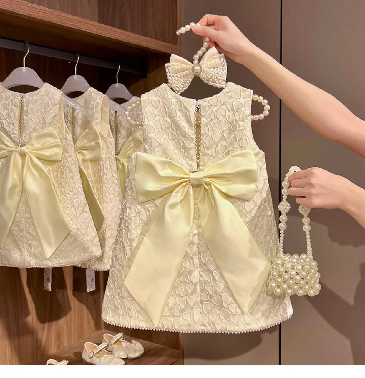 Girl's Vest Dress Princess Dress Stylish Spring Summer Children's Baby Girl French Fashion High-end Party Dress