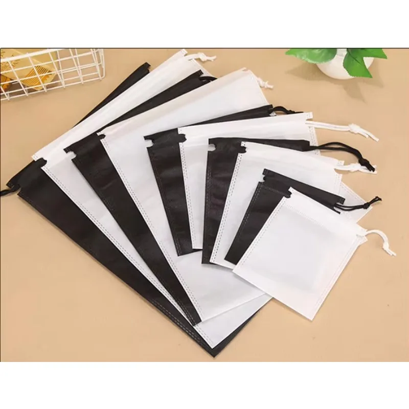 White High Quality Travel Drawstring Bag House Bag Tools Non-woven Shoes Cloth Bag