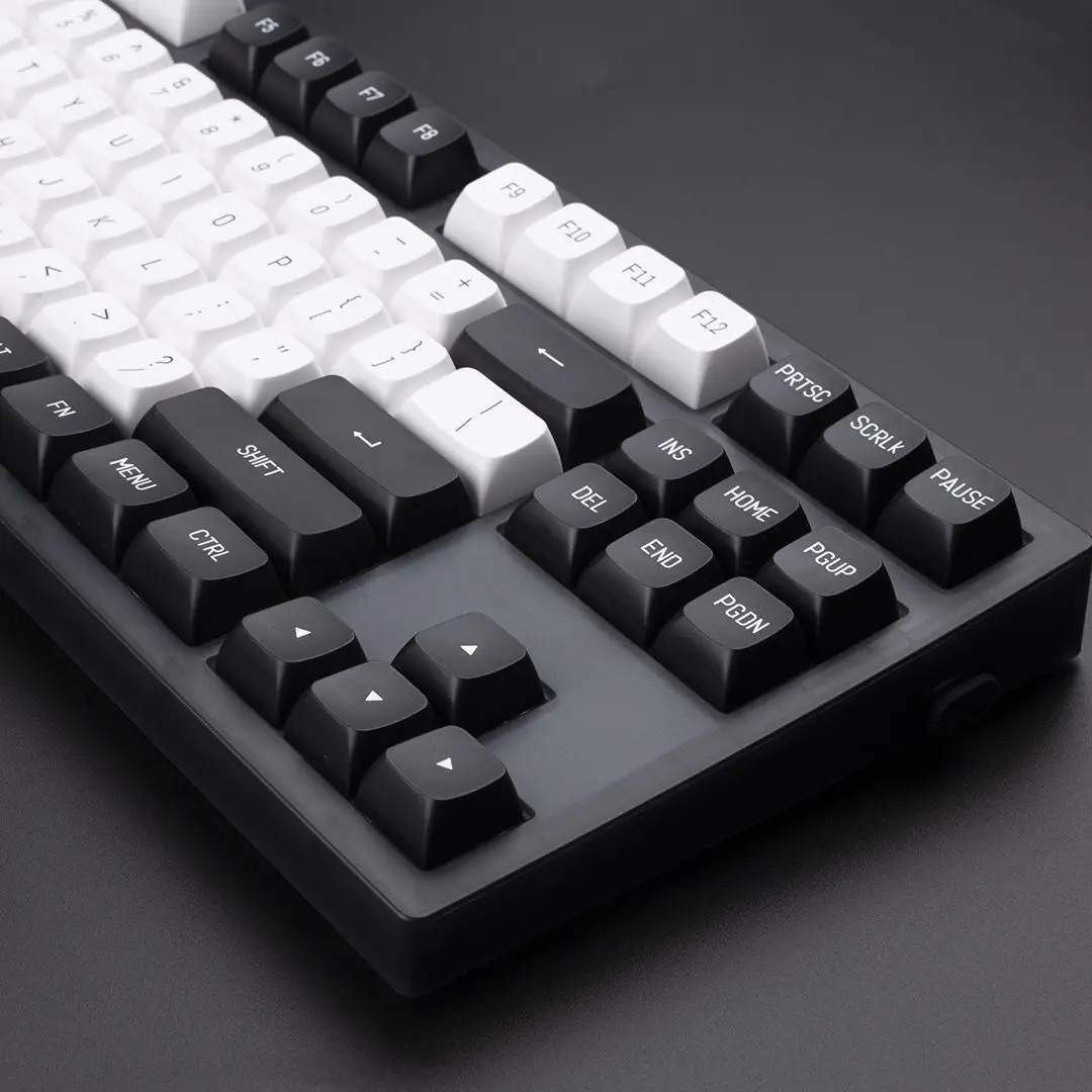 149 Keys Minimalist White Black PBT Keycaps For Mx Switch Mechanical Keyboard Similar Cherry Profile Double Shot ISO Keycap DIY