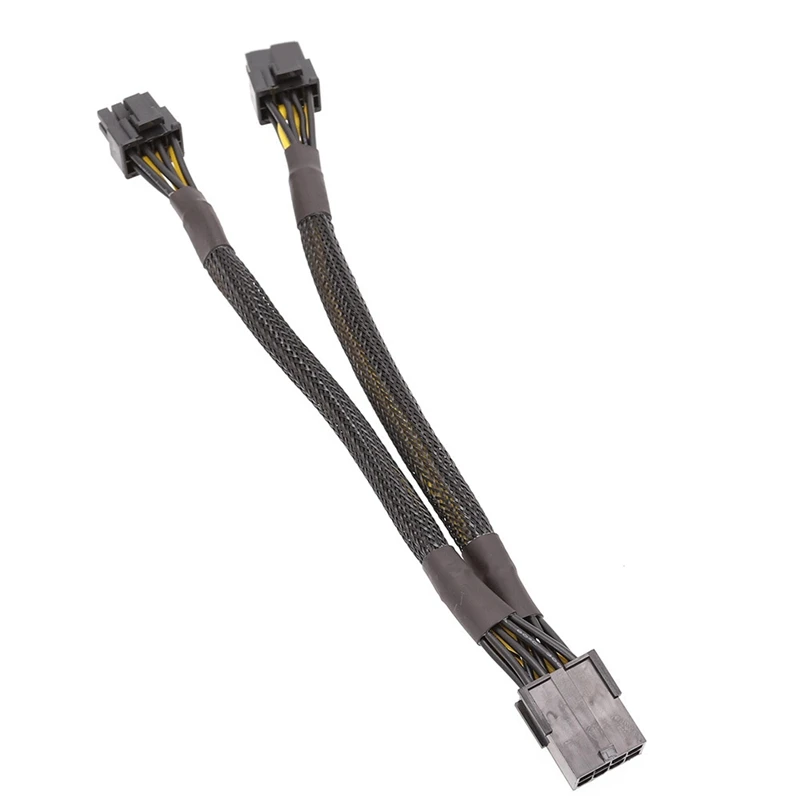 8 Pin PCI-E PCI Express Graphics Video Card GPU VGA 8 Pin Female To Dual GPU 8(6+2 ) Pin Male Sleeved 8Pin Splitter 20CM