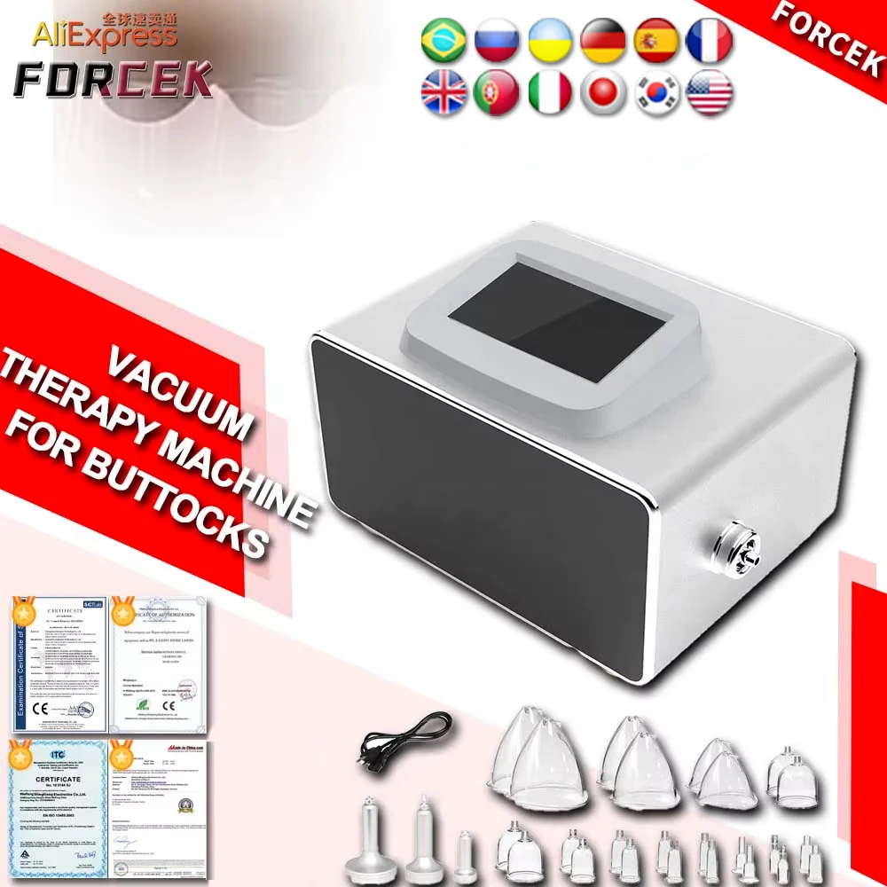 

New Vacuum Therapy Machine For Buttocks Breast Butt Lifting Breast Enhancement Lymphatic Drainage Slimming Beauty Home Use
