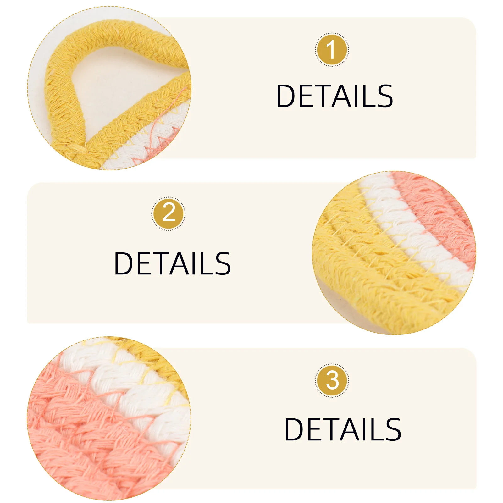 

1Pc Elegant Cotton Woven Placemat Fruit Shape Dining Table Mat Heat Insulated Tableware Mat