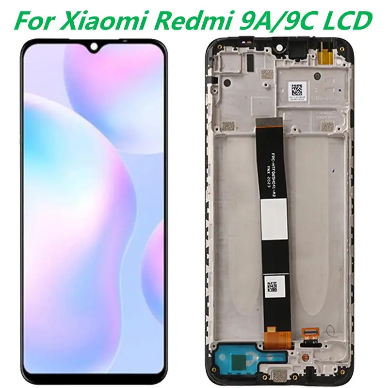 

Original 6.53 For Xiaomi Redmi 9A/ 9C LCD Display Screen Touch Digitizer Assembly LCD Display Touch Repair Parts With Frame