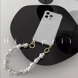 Pearl Bracelet Chain Phone case For iPhone 17 Air 16 Plus 14 13 12 11 15 Pro Max Shockproof Protection Cover