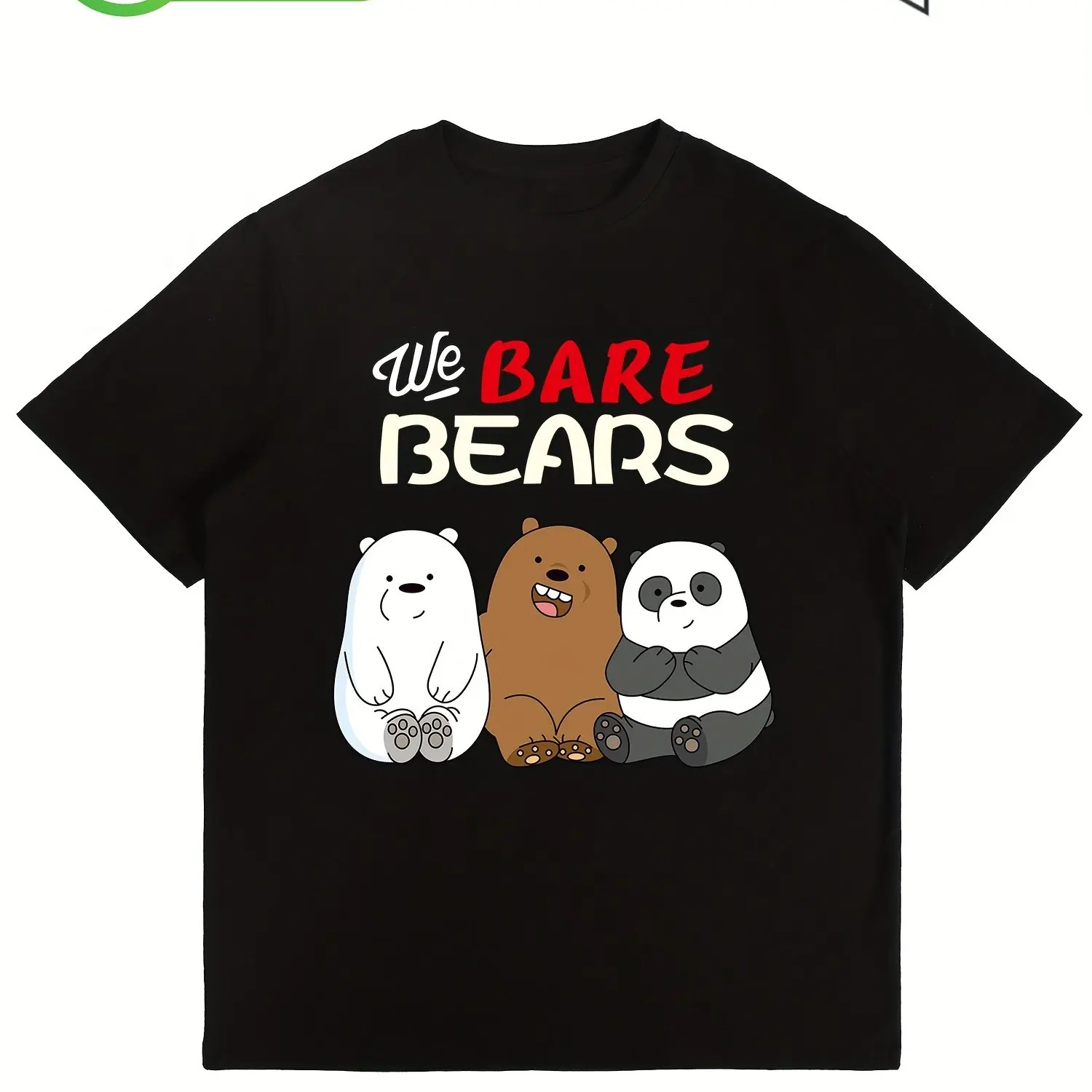 

Мужские и женские футболки из чистого хлопка с графическим принтом Our Bare Bear, лето, осень и зима, с короткими рукавами, роскошные уличные футболки