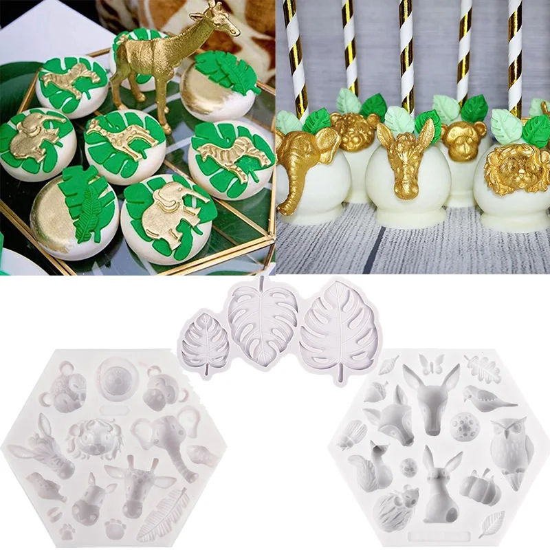 Jungle Safari Animal Cake Mold Jungle Safari Animal Cupcake Decoration Cookie Cutters for Safari Birthday Party Baby Shower