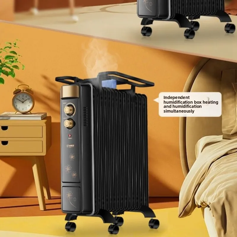 Ölgefüllter Heizkörper für Zuhause, energieeffiziente elektrische Heizeinheit mit 3-stufiger Temperaturregelung, leiser Betrieb