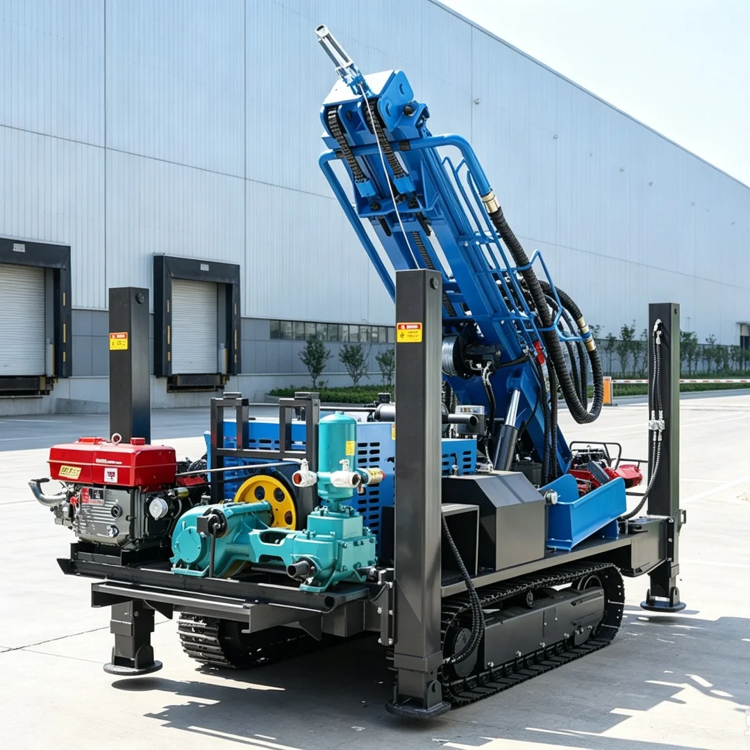 Customized Track‑travel Pneumatic Water Well Drilling Rig, Engineering Geological Exploration Water Well Drilling Equipment