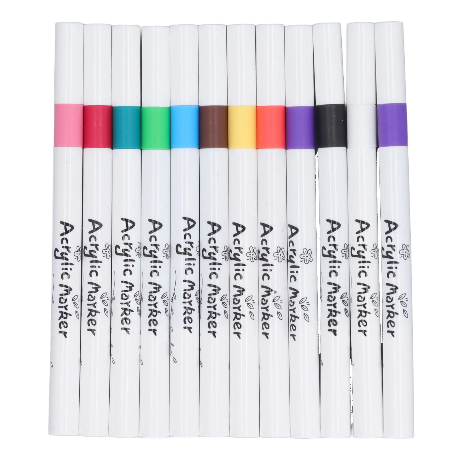 Acrylic Paint Pen Waterproof Gel Ink Acrylic Paint Marker 12 Colors Eco Friendly Multifunctional Wide Application for Ceramics