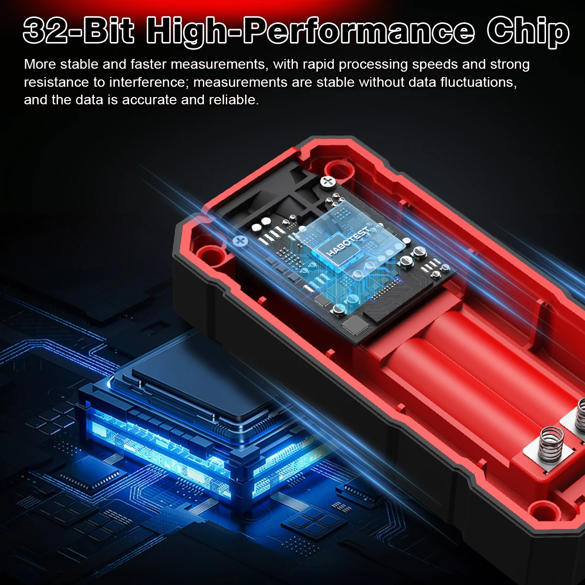 HABOTEST HT7050 50M Laser-Entfernungsmesser ±1,5mm Hochpräziser Digitaler Distanzmesser IP40 Neigungsmesser Messwerkzeug für Bauarbeiten – Detail 6