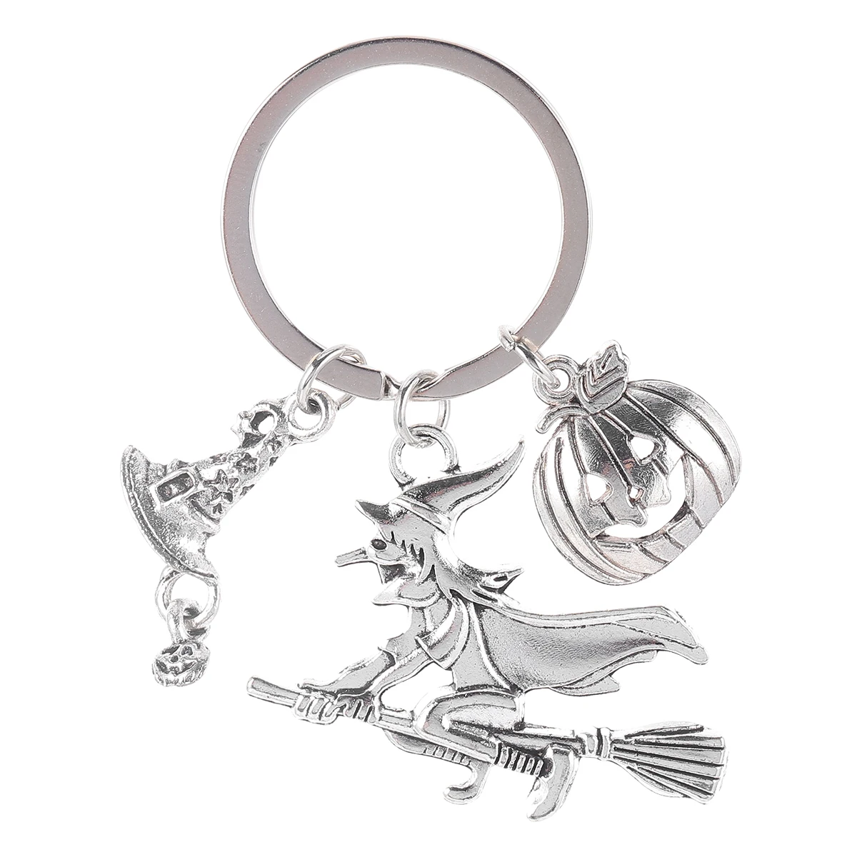 

Keychain for Door Keys Halloween Metal Prize -free Stainless Steel Witch Holder