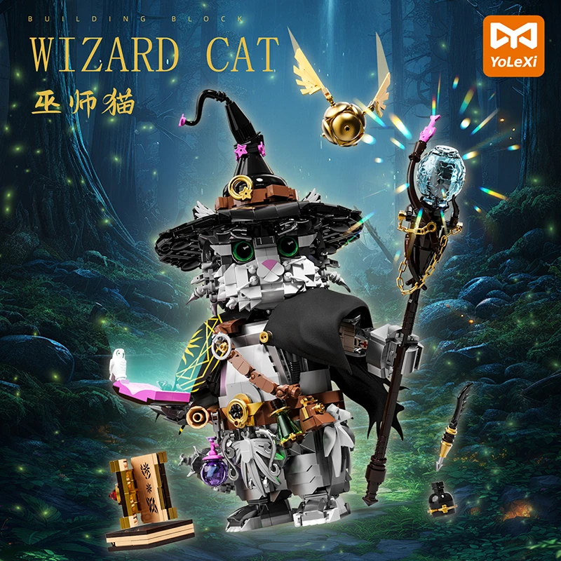 

New 33007 1458pcs Moc Creativity Wizard Cat Building Blocks Bricks Assembling Model DIY Toys for Children Birthday Gift Set