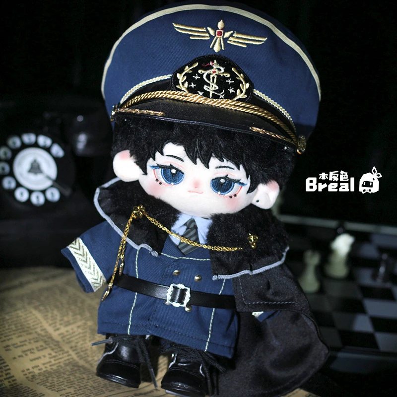 Pre-sale An Eagle AboveUniform Handsome Deep Blue Hat Military Cloak Coat Outfits Suit Cosplay For 20cm Dress Up Clothes